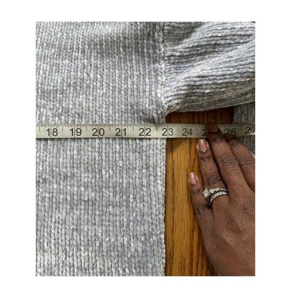 La Hearts Heathered Cropped Boxy Crewneck Sweater Soft Knit Casual Pullover M - Picture 5 of 7